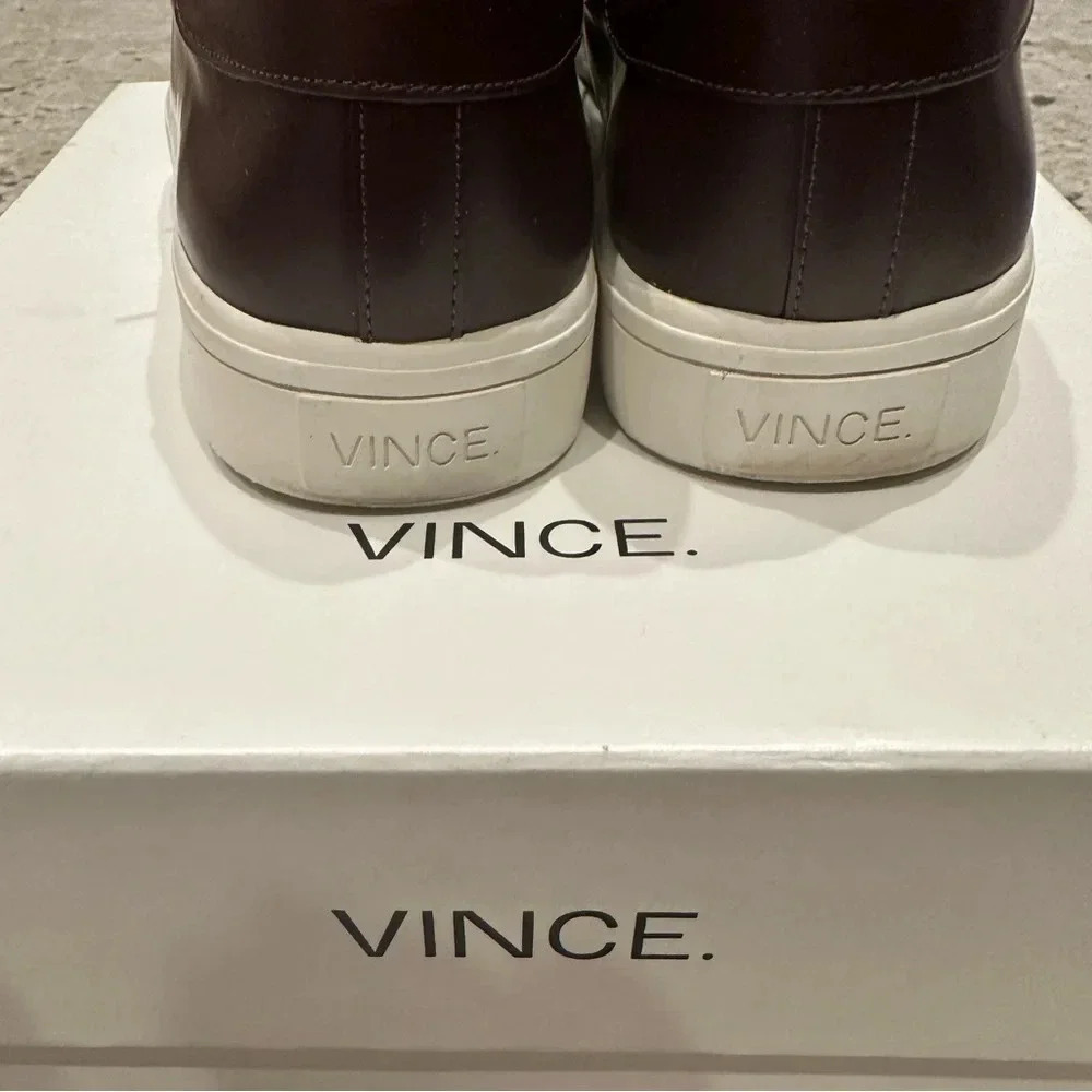 Vince Bale Leather Casual Sneakers size 8.5 - Picture 5 of 8
